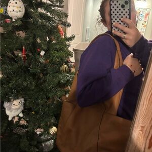 Tory Burch Tan Leather Shoulder Bag